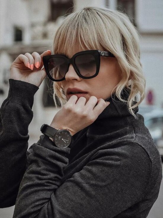 Gucci GG0163S 002 Women Square Sunglasses - Havana / Brown main image 8
